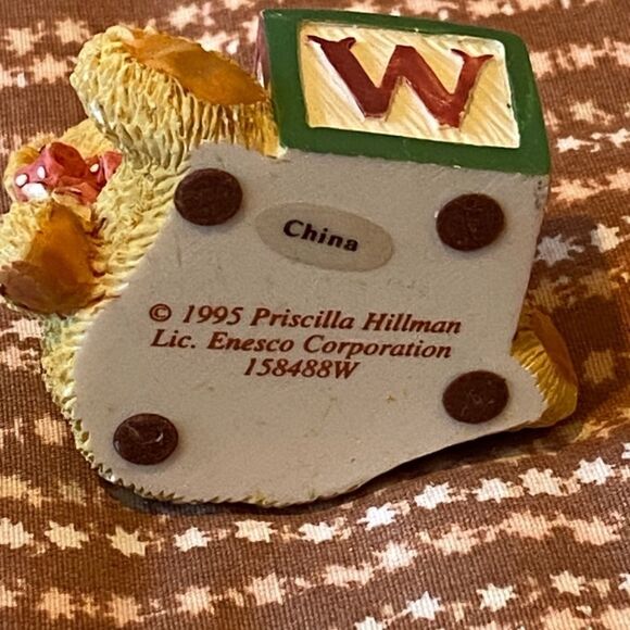 Vintage 1995 Priscilla Hillman W Alphabet Bear Cherished Teddies - Picture 3 of 4